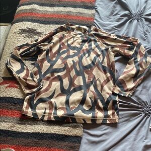 Asat Camo Patterned Long Sleeve Top